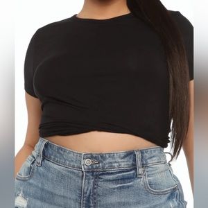 Fashion nova twisted front crop top